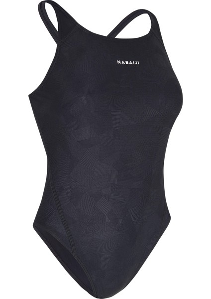 Nabaiji Kadın Çapraz Sırt Detaylı Yüzücü Mayosu - Siyah - KAMYLEON 500 Geol fırsatları