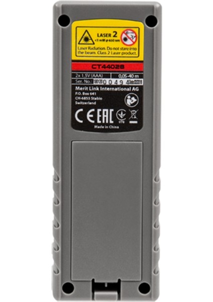 Dijital Lazer Metre 40M CT44028 | Yüksek Hassasiyetli Lazer Mesafe Ölçer