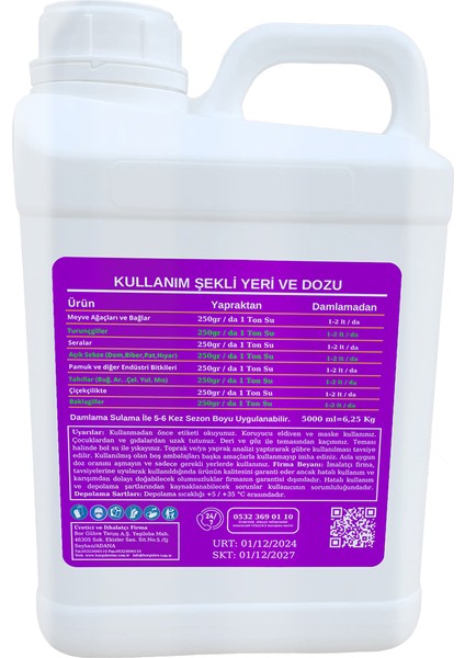 Potalex - 5lt Sıvı Organik Potasyum Çözeltisi