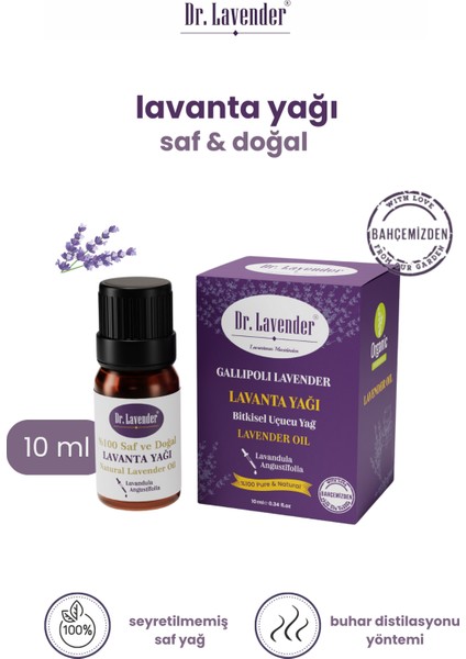 Gelibolu Kavakköy Lavantası Saf Doğal Lavanta Yağı Buhurdanlık Yağı Difüzör Esansı 10 ml