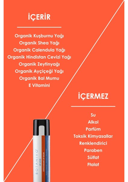 Antioksidan Dudak Bakım & Onarım Balmı | Nemlendirici, Besleyici, Koruyucu | Organik | 5 ml Stick fırsatları