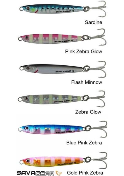 3D Slim Minnow 5 gr 4,6 cm Jig Sahte Balık Glow Zebra fiyatları