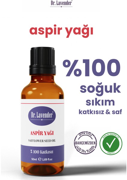 %100 Katkısız Saf Soğuk Sıkım Serisi Aspir Yağı 50 ml