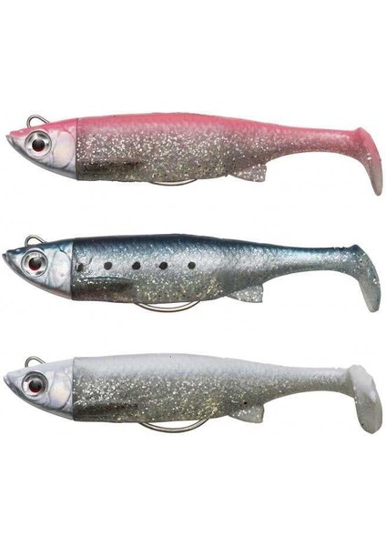 3D Tpe Minnow 8cm 11G Sahte Balık White Glitter