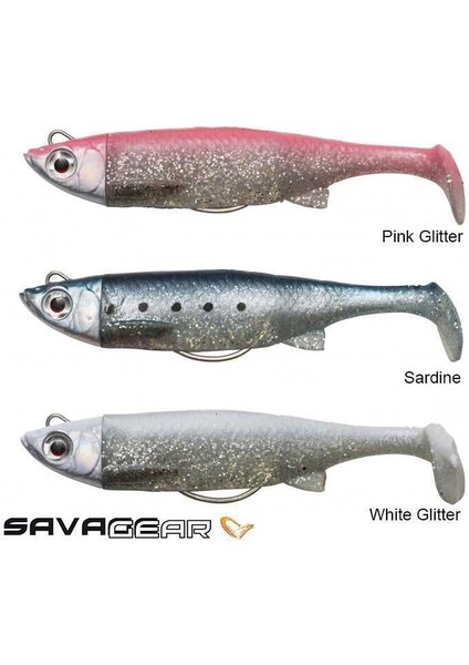 3D Tpe Minnow 8cm 11G Sahte Balık White Glitter