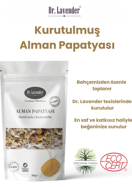 Kurutulmuş Alman Papatyası Matricaria Chamomilla 50 gr Bahçemizden Papatya Çiçeği