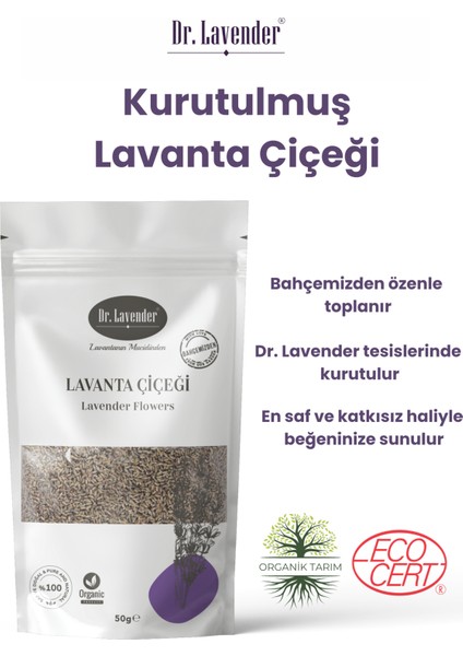 Dr. Kurutulmuş Lavanta Çiçeği 100 Gr. 3 x 100 gr 3'lü Lavanta Çiçeği