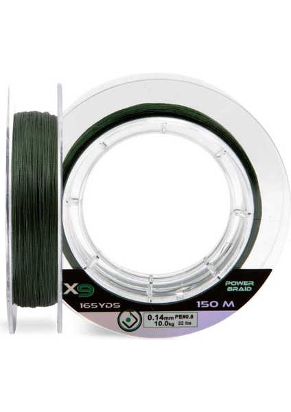 Braid X9 Moss Green 150 mt Örgü Ip 0,30MM