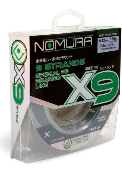 Braid X9 Moss Green 150 mt Örgü Ip 0,30MM