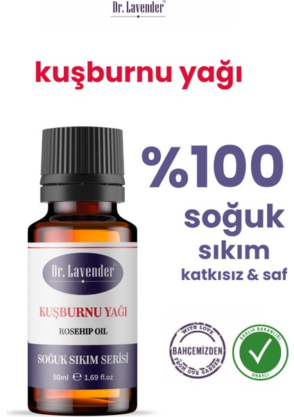 Bahçemizden Kuşburnu Çekirdeği Yağı Soğuk Sıkım 50 ml