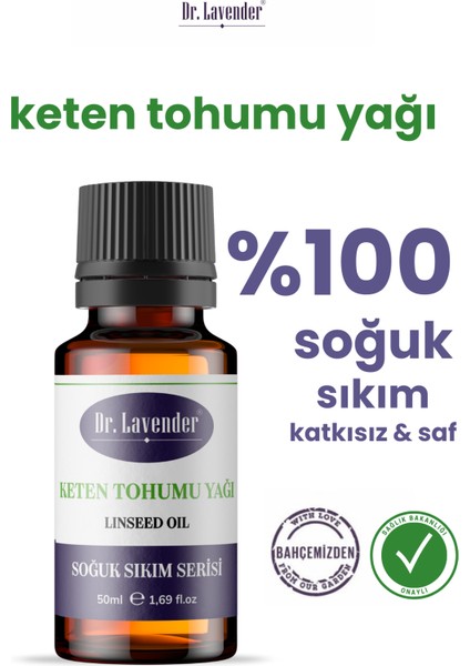 Bahçemizden Keten Tohumu Yağı Soğuk Sıkım Yağ 50 ml