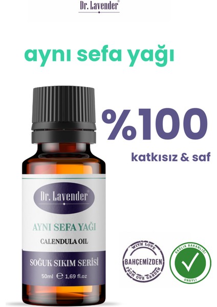 Dr. Lavender Bahçemizden Aynısefa Yağı Calendula Maserasyon Soğuk Sıkım Yağ 50 ml