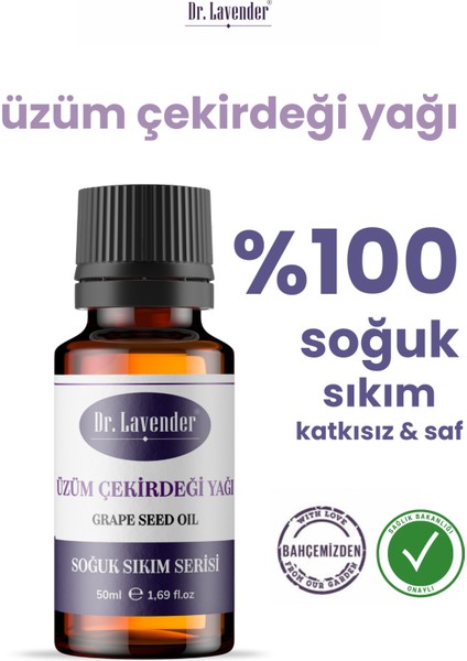 Bahçemizden Üzüm Çekirdeği Yağı Saf Doğal Soğuk Sıkım 50 ml