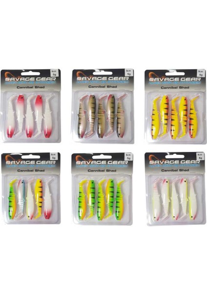 Savage Gear Cannibal 8cm 5 Adet Sahte Balık Read Head