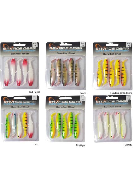 Savage Gear Cannibal 8cm 5 Adet Sahte Balık Read Head fiyatları