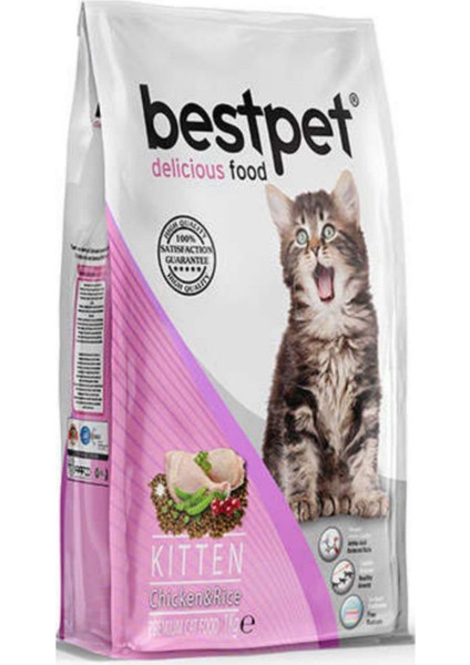 Tavuklu ve Pirinçli Yavru Kedi Maması 1kg - 5 Adet