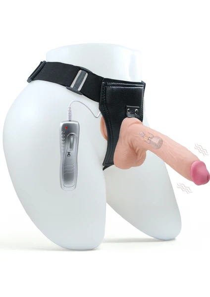 Kemerli Vibratör 20cm Titreşimli Vibratörler Testisli Gerçekçi Ten Dokusunda Realistic Strapon Dildo Kadın ve Erkekler için Belden Bağlama Kemeri Gerçekçi Yapay Protez Penis Vantuzlu Dildolar