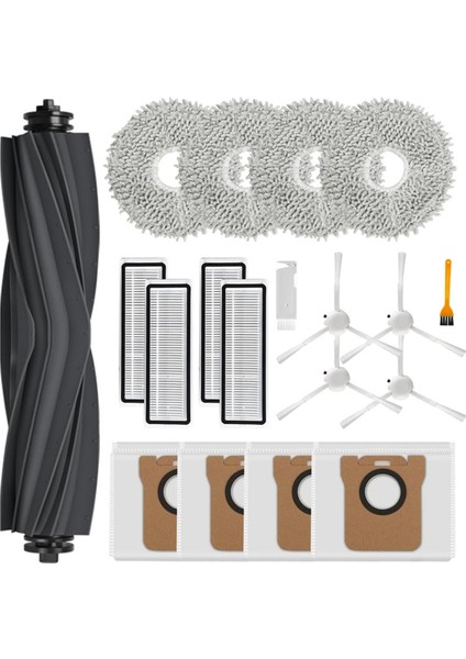 L10S Ultra/ L10 Ultra/ L10S Pro Için X10 Plus Ana Yan Fırça Hepa Filtreleri Paspas Bezi Toz Torbaları Parçaları (Yurt Dışından)