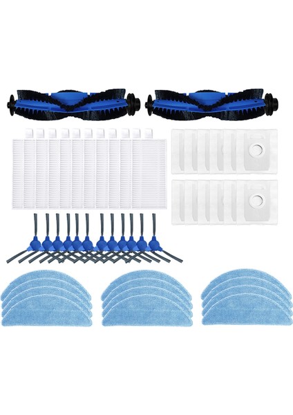 Cecotec Conga 2290 Ultra 05661 Ana Yan Fırça Hepa Filtresi Mop Bez Bezi Torbası Aksesuarları Yedek Parçalar (Yurt Dışından)