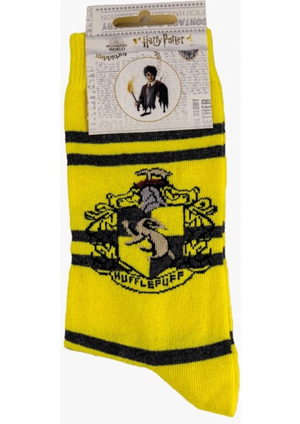 Harry Potter Lisanslı Hufflepuff Logo Çorap fiyatları