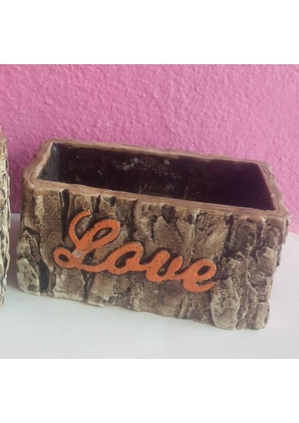 Ağaç Dekor Love Saksı Silikon Kalıp K-125
