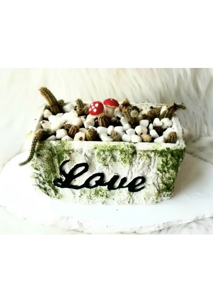 Ağaç Dekor Love Saksı Silikon Kalıp K-125