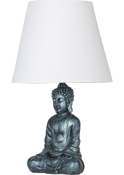 Turkuaz Beyaz Modern Dizayn Buda Abajur