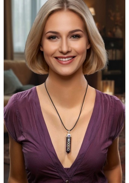 7 Çakra Taşlı Ametist Kolye 318-3