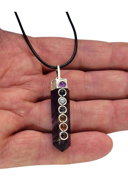 7 Çakra Taşlı Ametist Kolye 318-3 fiyatları