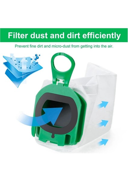 Vorwerk Kobold VB100 FP100 Elektrikli Süpürge Aksesuarları Toz Torbası Motor Koruma Filtreleri Yüksek Verimli Filtreleme (Yurt Dışından)