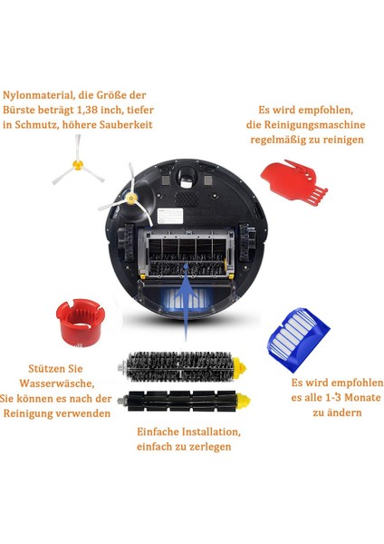 Yedek Parça Ana Fırça Yan Fırça Hepa Filtre Irobot Roomba 600 Serisi 630 650 Elektrikli Süpürge Temizleyici Aksesuarları (Yurt Dışından) indirimleri
