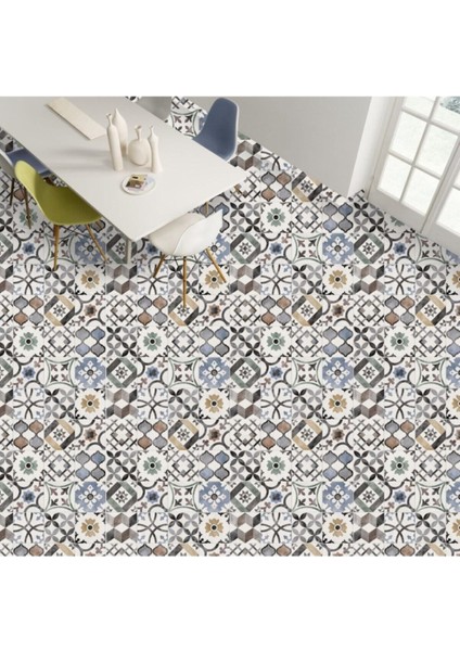 Karo Taş Desen 60 x 100 cm Laminasyonlu Kendinden Yapışkanlı Yer Kaplama Folyosu