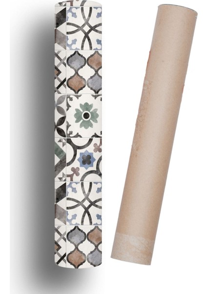 Karo Taş Desen 60 x 100 cm Laminasyonlu Kendinden Yapışkanlı Yer Kaplama Folyosu modelleri