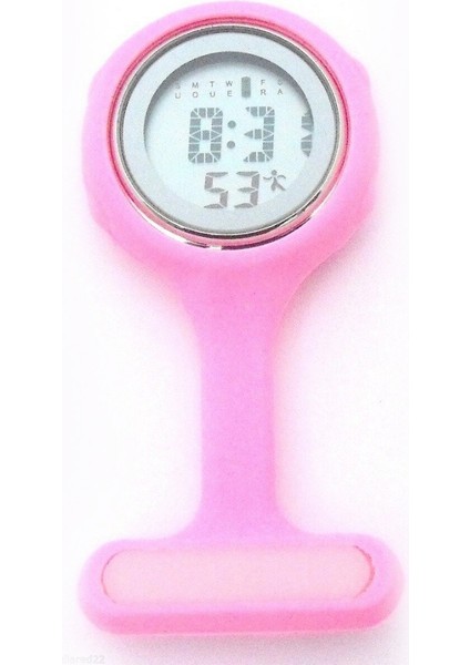 Açık Pembe Tarzı 1 Adet Moda Çok Fonksiyonlu Silikon Dijital Hemşire Broş Tunic Fob Cep Saati (Yurt Dışından)