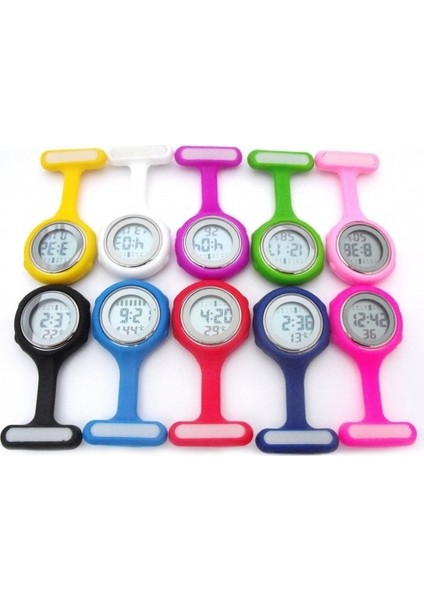 Açık Pembe Tarzı 1 Adet Moda Çok Fonksiyonlu Silikon Dijital Hemşire Broş Tunic Fob Cep Saati (Yurt Dışından) modelleri