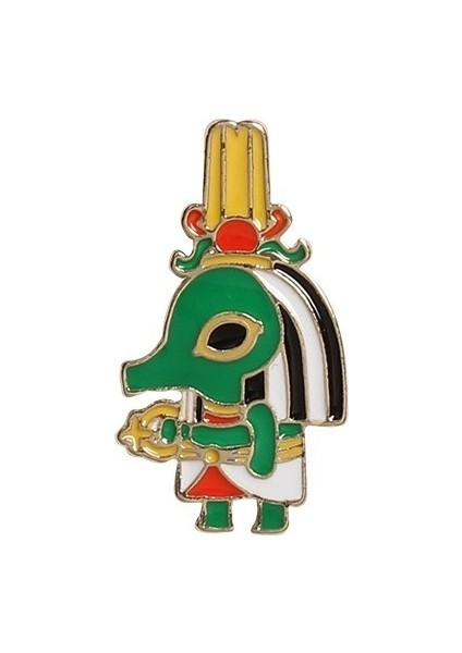 No.2 Boyutu Eski Mısır Tarzı Firavun, Anubis Süs Broş Rozeti (Yurt Dışından)