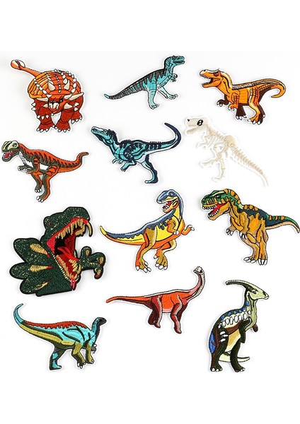 Dinozor Laser Kesimli Kıyafet Yamaları Tasarım Bez Stickerlar Jura Dönemi Tyrannosaurus Rex Dinozor (Yurt Dışından)