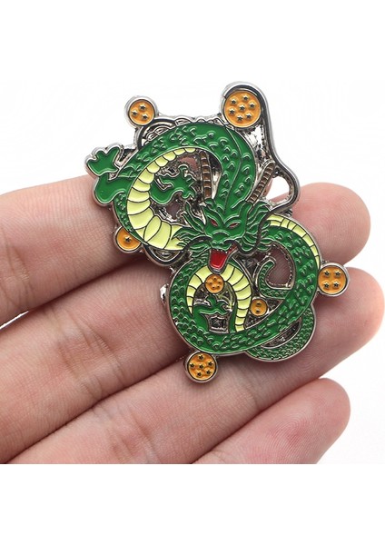 L392 Ejderha Shenron Metal Emaye Şapka Iğnesi Broşlar Ejderha Çanta Rozeti Çocuklar Hediye (Yurt Dışından)