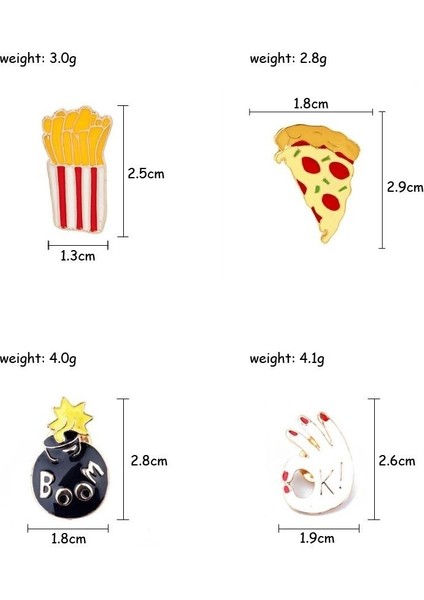 Tamam Yaratıcı Yiyecek Broş Hamburger Pizza Patates Kızartması Sosisli Sandviç Tavuk Bacakları Yumurta Emaye Broş Çantalar Şapka Rozet Erkek Kadın Çocuk Hediye (Yurt Dışından)