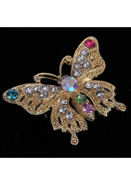 Sanat Kadın Moda Kristal Taşlı Broş Elbise Aksesuarları Parti Takı Kelebek Stili (Yurt Dışından) modelleri
