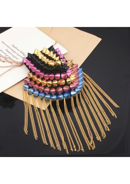 Siyah Stil 1 Çift 1 Çift Nitarlı Epaulette Broş Punk Epaulet Omuz Işıltılı Giyim Aksesuarları Takım Süslemesi (Yurt Dışından) modelleri