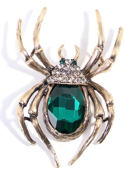 Gri Tarzı Antika Altın Örümcek Broş Taşlı Kristal Yaka Broş Düğün Aksesuarı Hediyelik Eşya (Yurt Dışından) fırsatları