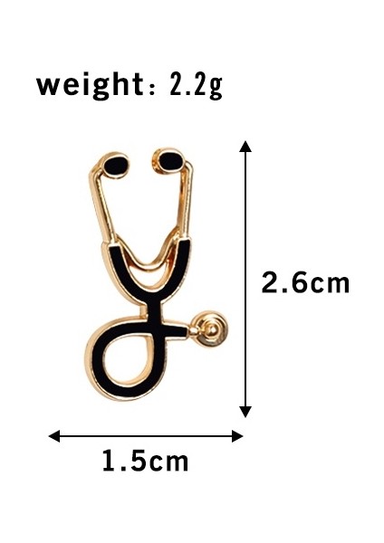 Gümüş-Kırmızı Karikatür Stetoskop Broş Sıcak 18 Renkli Şirin Yaratıcı Doktor Hemşire Yelekleri Renkli Mini Rozet Takı Başörtü Hediyesi (Yurt Dışından) modelleri