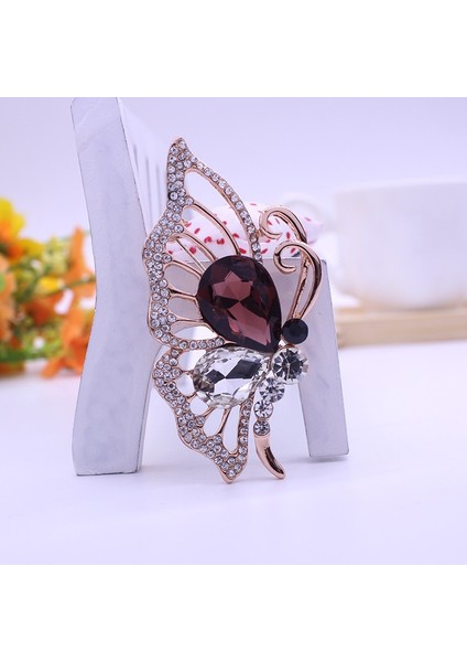 Kadın Broş Kelebek Kristal Araba Takım Yaka Broş Korsaj Gömlek Sevgililer Hediyesi (Yurt Dışından)
