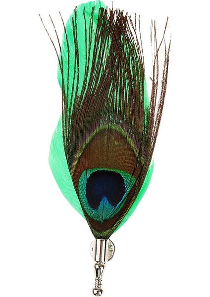 Yeşil Stil Retro Tavus Kuşu Tüyü Broşlar Broş Düğün Parti Şık Elbise Dekorasyonu (Yurt Dışından)