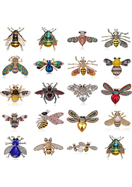 No.9 Boyutu 2018 Yeni Moda Arı Broş Inci Boyama Yağ Taşlı Yüksek Kaliteli Pin Böceği Broş (Yurt Dışından) fiyatları