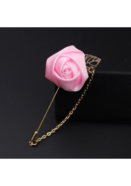 Pembe Damat Papyon Papatya Gelin Buketi Düğün Nişan Çiçeği Groomsmen Papyon Düğün Çiçekleri Evlilik Aksesuarları (Yurt Dışından)