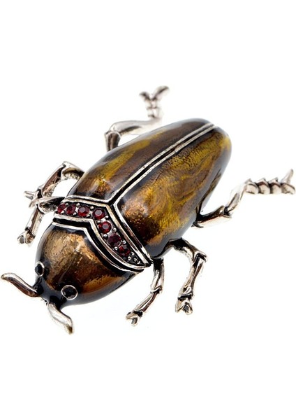 Kahverengi Tarzı Eğlenceli Böcek Broşları Böcek Pin Takı Kadın Erkek Çocuk Aksesuarları Rozetler Moda Hediye (Yurt Dışından)