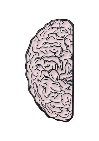 No.3 Boyutu Insan Beyin Organ Broş Yarı Beyin ve Kalp Emaye Rozet Pin Broş Tıbbi Takı Doktor Öğrenci Öğretmen Hediyesi (Yurt Dışından)
