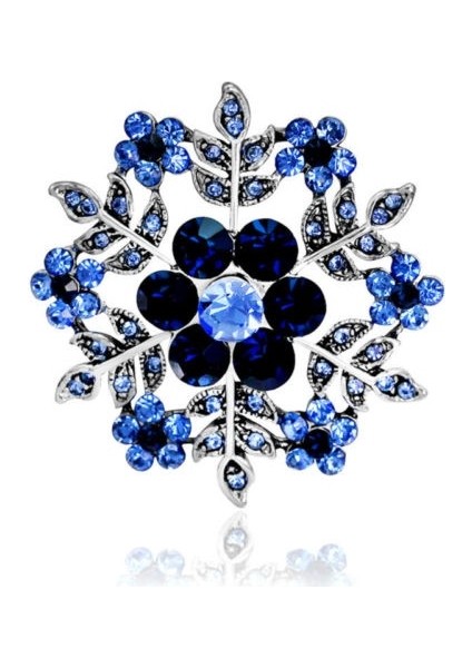 Mor Tarzı Kadınlar Için Şık Çok Renkli Taşlı Kristal Broşlar - Trend Kar Tanesi Elegant Süsleme (Yurt Dışından)